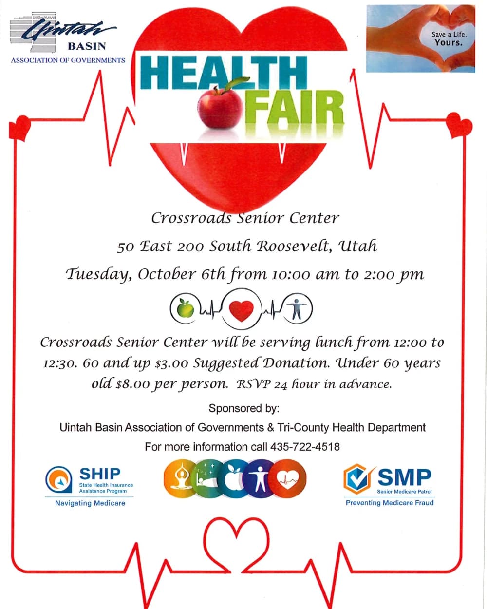 Annual Health Fair held in conjunction with the Shred Event event poster