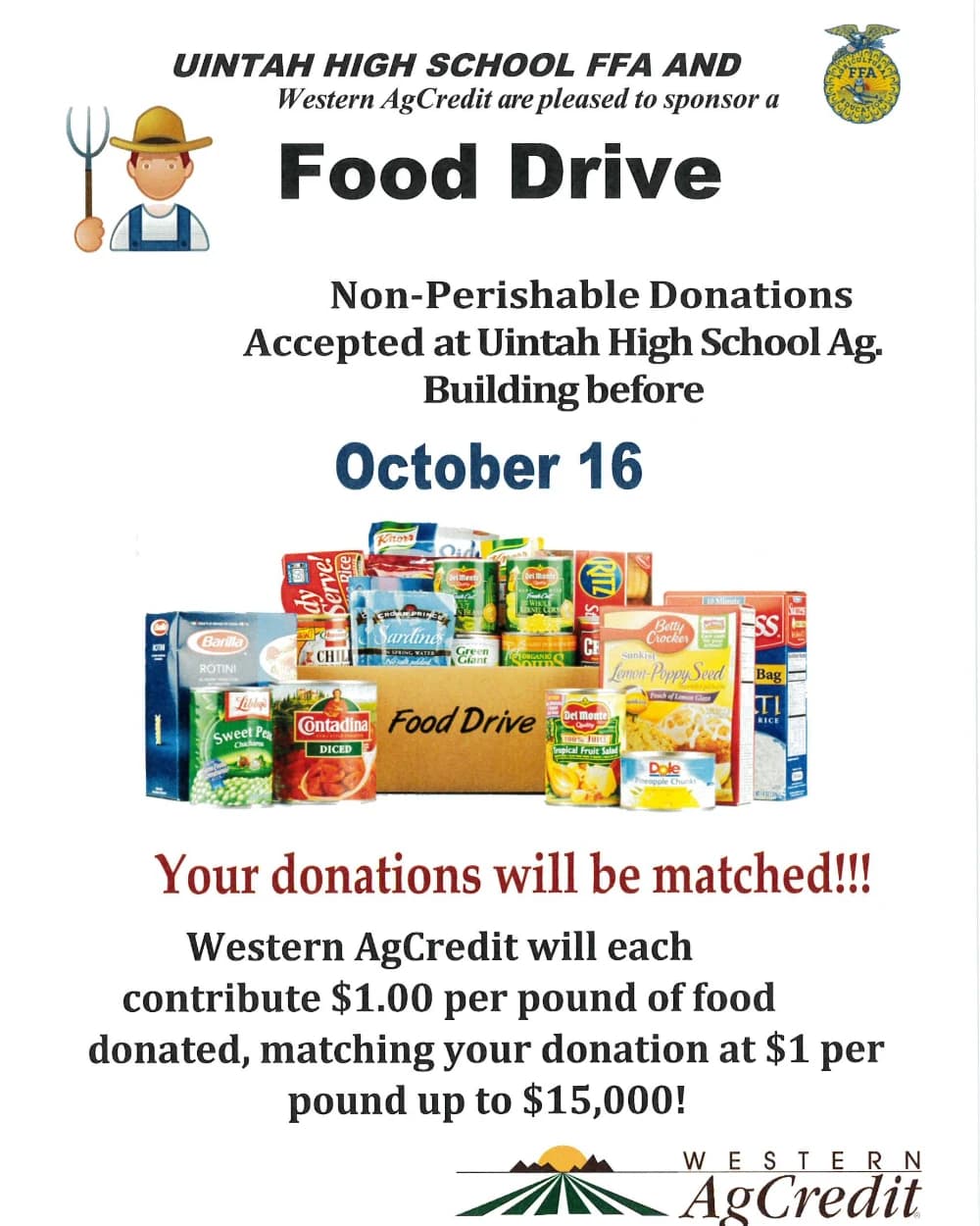 Annual Food Drive event poster