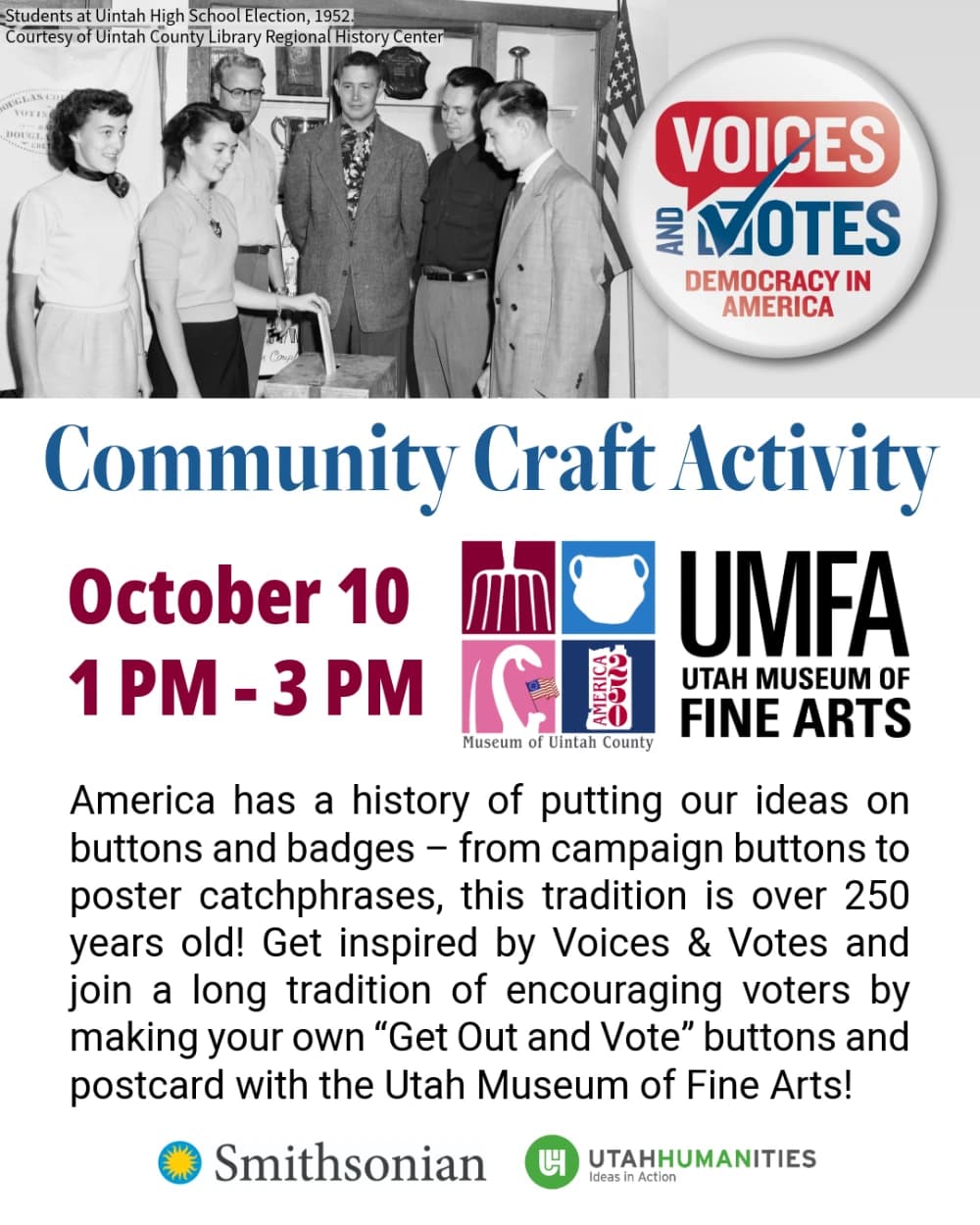 Community Craft Activity event poster