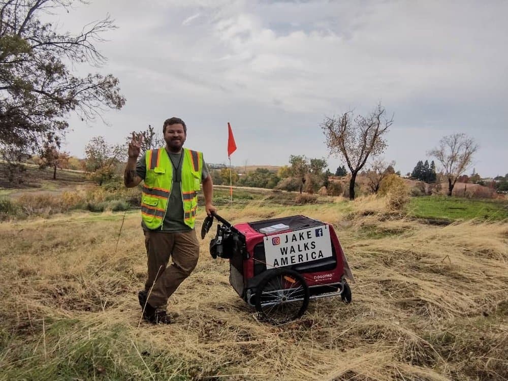 Veteran Walking For A Cause Passing Through Uintah Basin