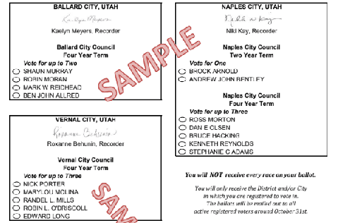 Election Notice: Who Will Receive A Ballot In Uintah County?