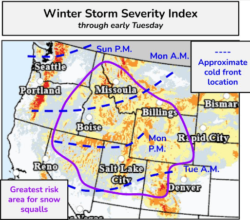 NOAA Weather Prediction Center Warns Of Storm With Snow Squalls