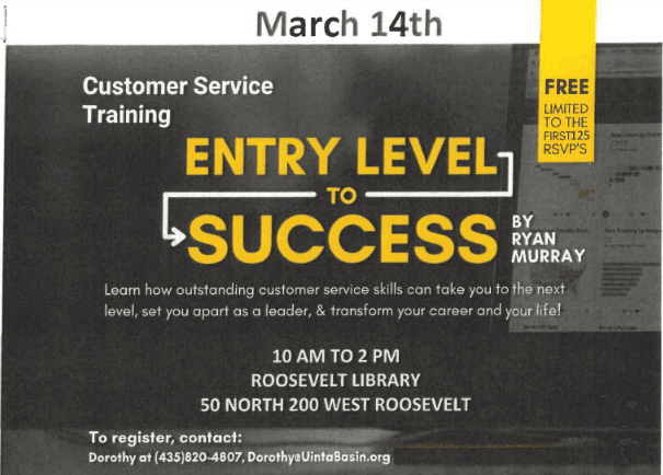 March Training Events By The Chamber Of Commerce Serving Duchesne County