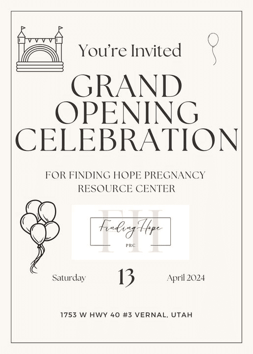 Finding Hope Pregnancy Resource Center Grand Opening Celebration Saturday