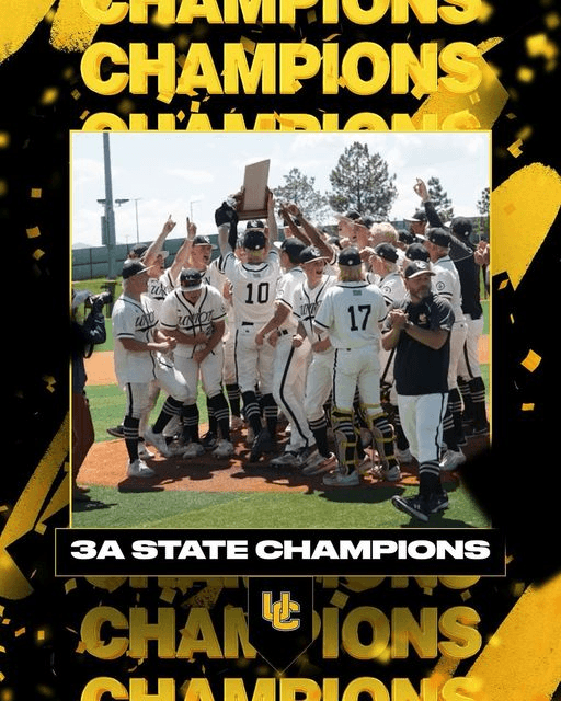 Union High School Baseball Team Crowned 3A State Champions