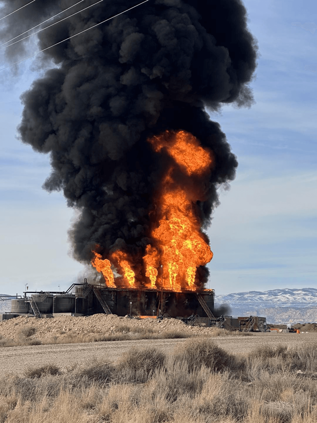 Oil Tank Fire In Duchesne County