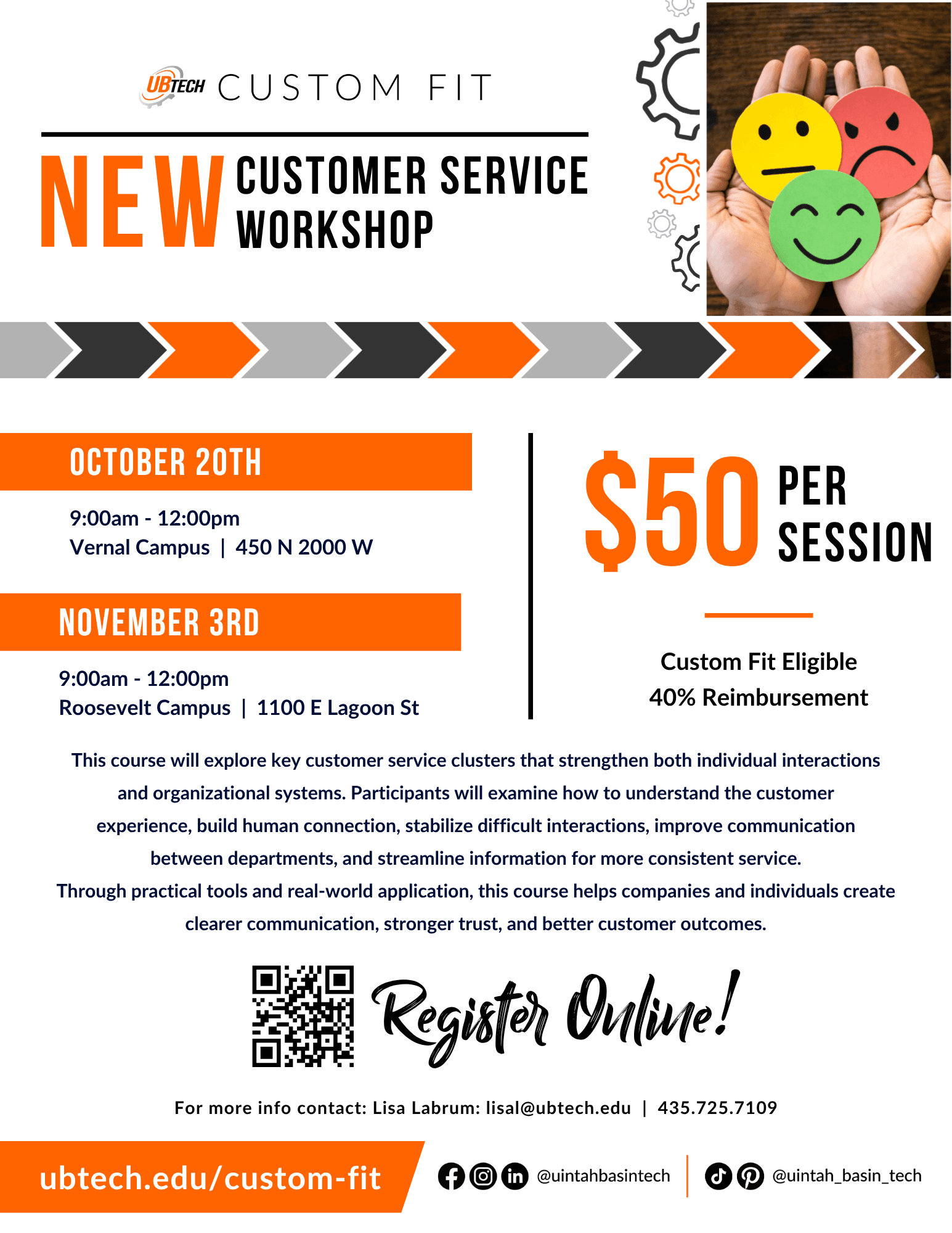 Customer Service Training @ Vernal UBTech campus event poster